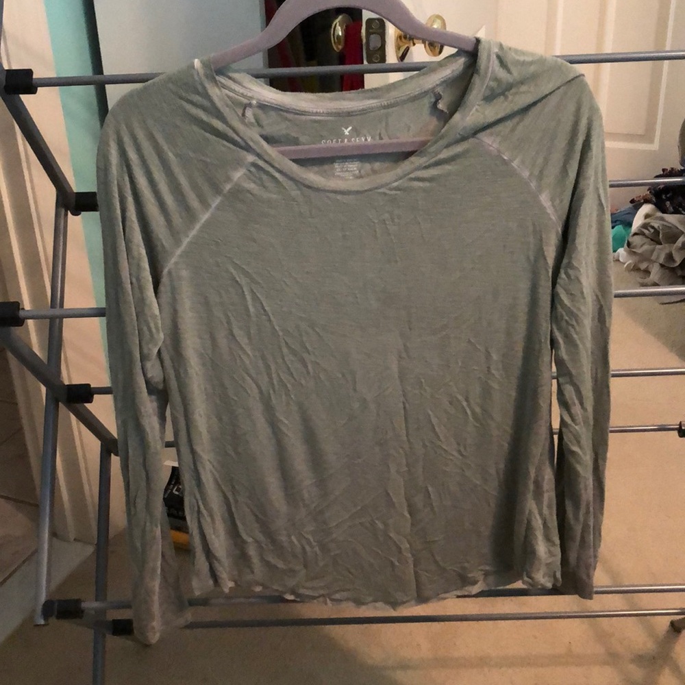 Long sleeve green blouse
